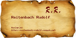 Reitenbach Rudolf névjegykártya
